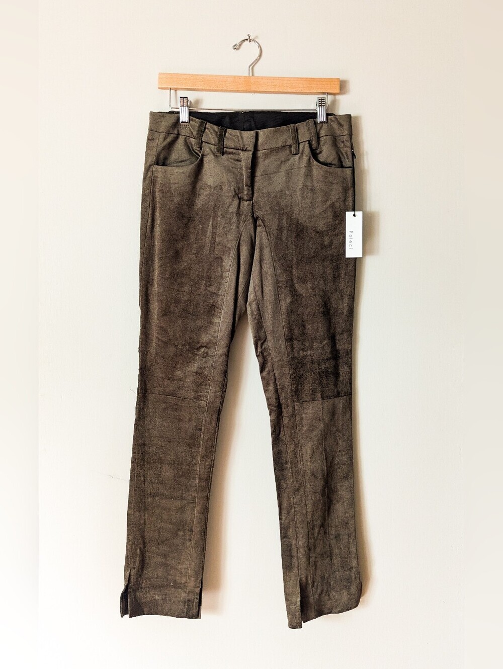 Poleci NWT Olive Velour Pants